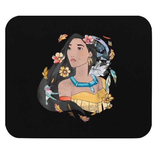 Disney Pocahontas Dreamcatcher Watercolor Graphi Mouse Pads