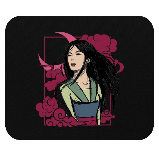 Disney Mulan Moon Portrait Front And Back Mouse Pads