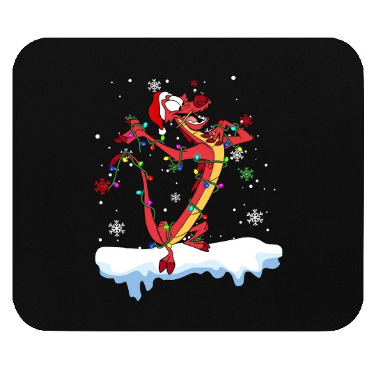 Disney Mulan Mushu Dragon Christmas Lights Mouse Pads