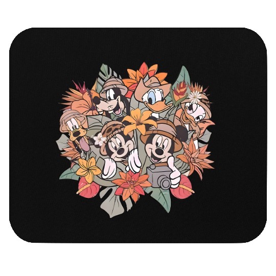 Vintage Leopard Floral Disney Animal Kingdom Mouse Pads