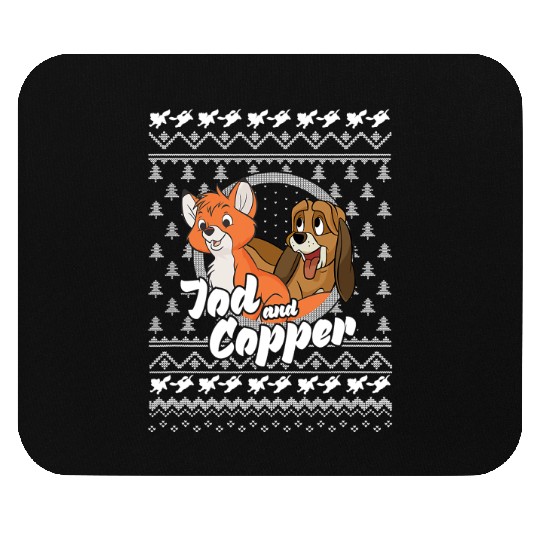 Disney The Fox and the Hound Christmas Tod And Copper Logo Mouse Pads