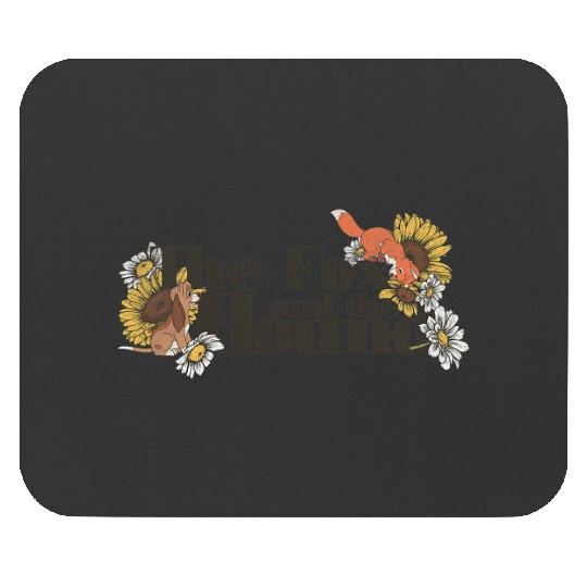 Disney The Fox and the Hound Friendship Floral Title Logo Mouse Pads