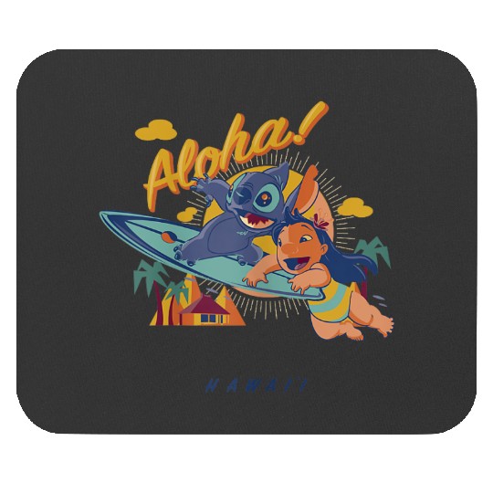Disney Lilo Stitch Aloha Enjoying Summer Surfing Portrait Mouse Pads