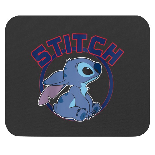 Disney Lilo Stitch Cute Stitch Profile Big Chest Circle V2 Mouse Pads
