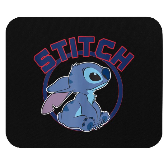 Disney Lilo Stitch Cute Stitch Profile Big Chest Circle V2 Mouse Pads