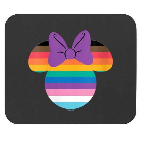 Disney Minnie Mouse Pride Inclusive Rainbow Head Icon Fill Mouse Pads