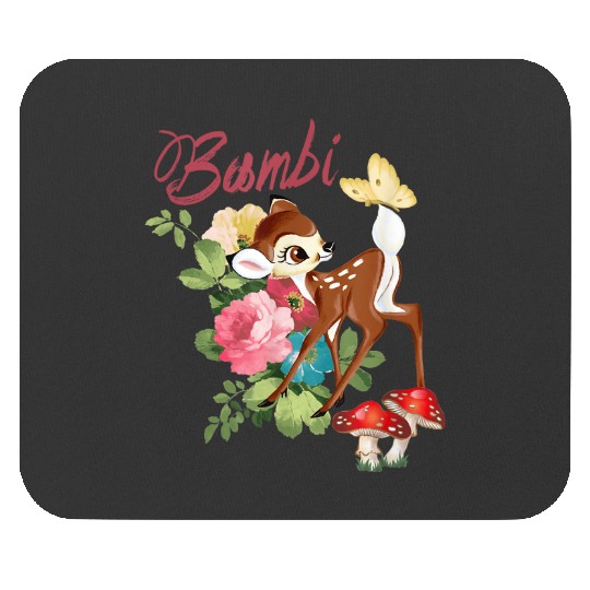 Disney Bambi Cute And Playful Watercolor Retro Portrait Mouse Pads