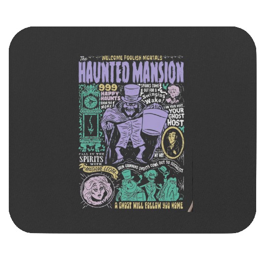 Vintage Retro The Haunted Mansion Disneyland Halloween Spooky Month Spooky Season Mouse Pads