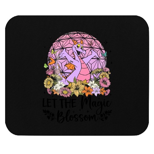Disney Figment Dragon Mouse Pads, Magic Blossom Mouse Pads, Purple Dragon Mouse Pads