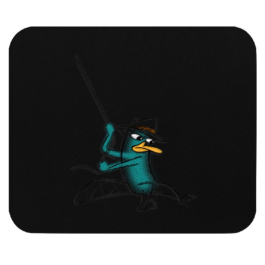 Disneys Phineas And Ferb Agent P Swinging Into Action Sketch Mouse Pads