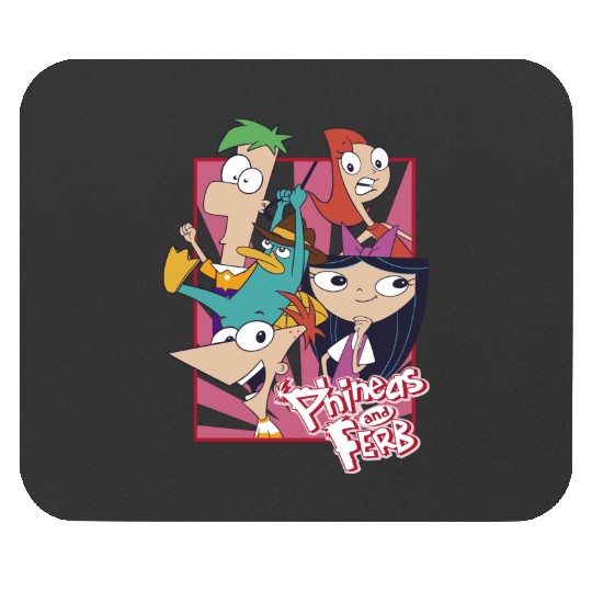 Disneys Phineas And Ferb With Friends Cute Group Shot Mouse Pads