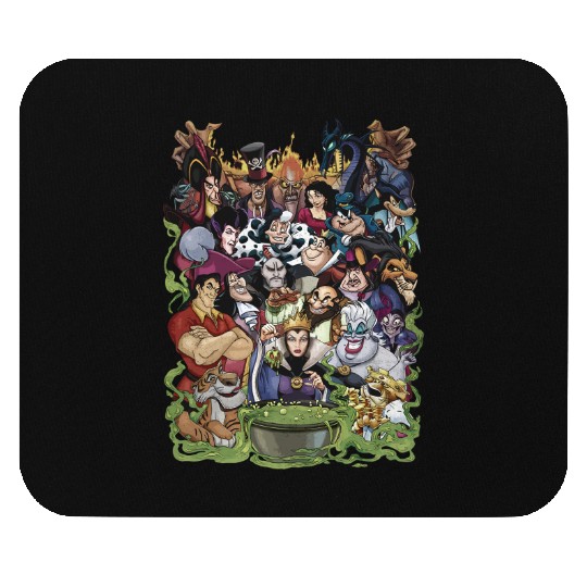 Disney Villains Group Collage Gaston Ursula Maleficent Mouse Pads
