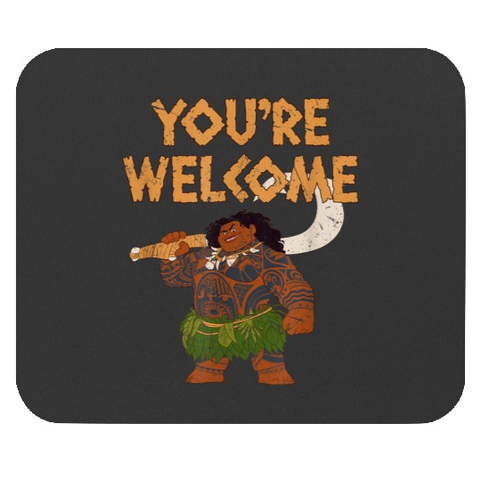 disneyss Moana Maui Confident Pose You're Welcome Retro Logo  Gifts Mouse Pads