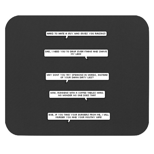 Funny bobs burgers quotes pack Sticker Mouse Pads