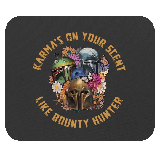 Mandalorian Floral Mouse Pads, Karma's On Your Scent Like A Bounty Hunter Mouse Pads, Disney  Mouse Pads