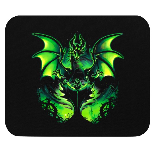 Maleficent Disney Art Dragon Mouse Pads