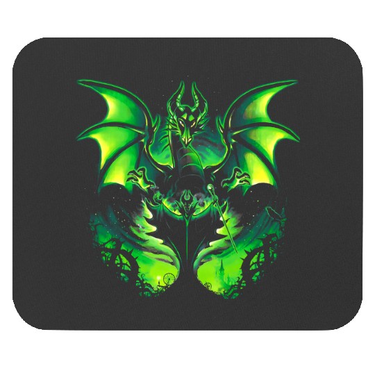 Maleficent Disney Art Dragon Mouse Pads