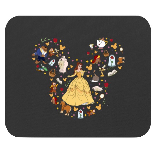 Princess Belle Mouse Pads, Mickey Ear Mouse Pads, Disney Trip Mouse Pads