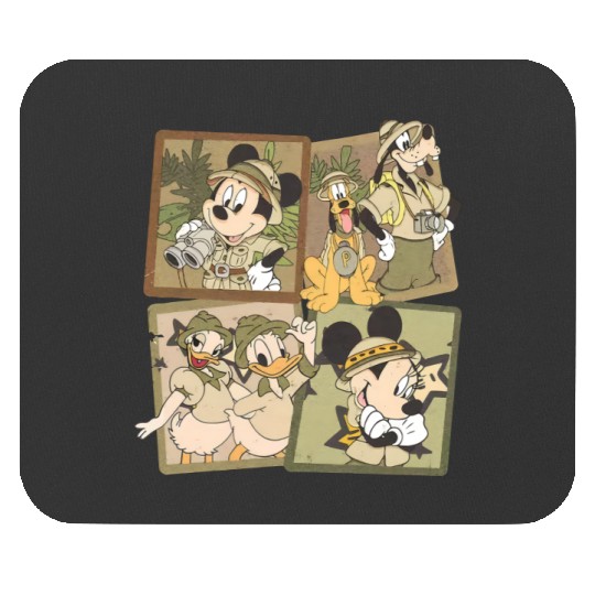 Disney Animal Kingdom Mouse Pads, Vintage Animal Kingdom Mouse Pads, Mickey Safari Mouse Pads,