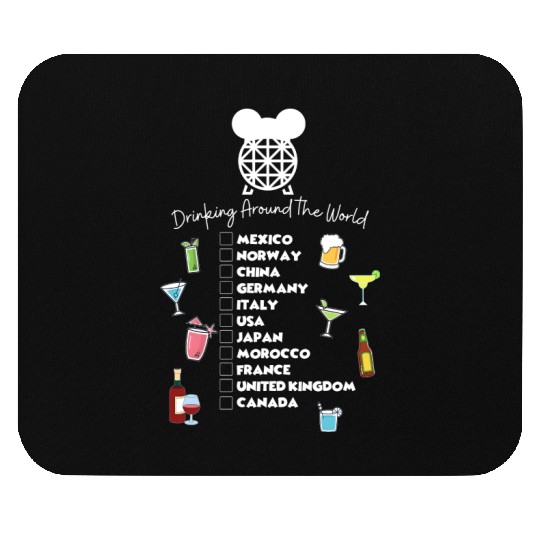 Drinking Around the World Mouse Pads, Disney Drinking Team, Beer Mouse Pads