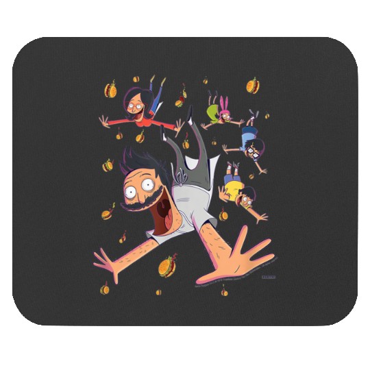 Bobs Burgers Comic Art Family Falling Mouse Pads