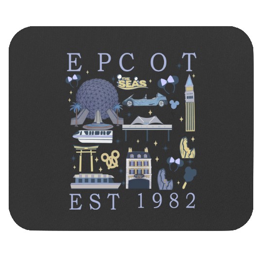 Disney Epcot Est 1982  Mouse Pads, Mickey And Friends, Epcot Center 1982 Mouse Pads