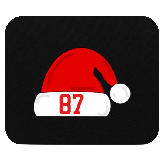 taylorr Swift Travis Kelce Christmas Game Santa Hat Mouse Pads