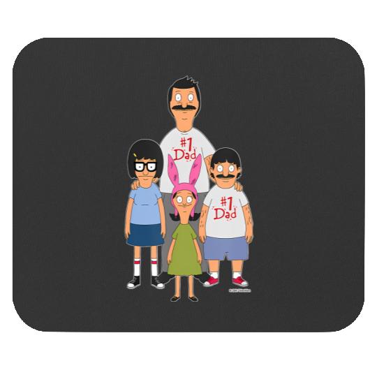 bobs burgers bob tina louise and gene 1 dad Mouse Pads