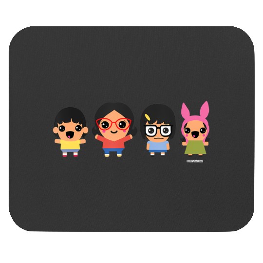 bobs burgers chibi kawaii linda gene tina and louise Mouse Pads