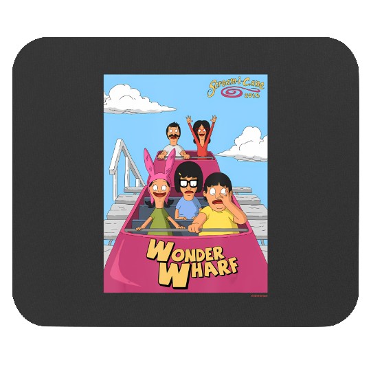 the bobs burgers movie wonder wharf roller coaster Mouse Pads