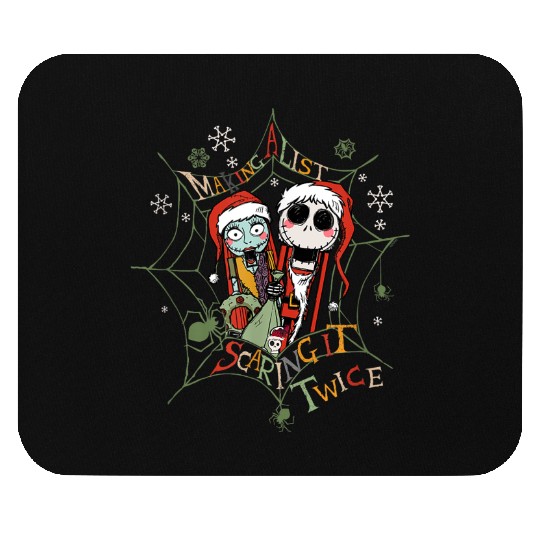 disneys Nightmare Before Christmas Jack Sally Making A List Mouse Pads