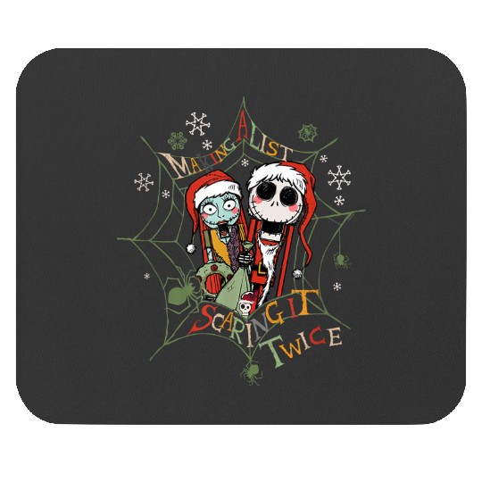 disneys Nightmare Before Christmas Jack Sally Making A List Mouse Pads