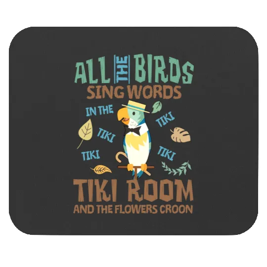 Vintage Tiki Room Mouse Pads, Disneyland Family Mouse Pads, Enchanted Tiki Room Mouse Pads