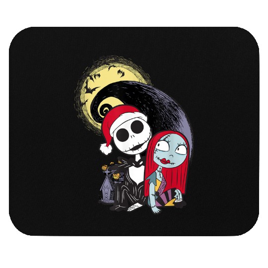 disneys The Nightmare Before Christmas Jack Sally Santa Hat Mouse Pads