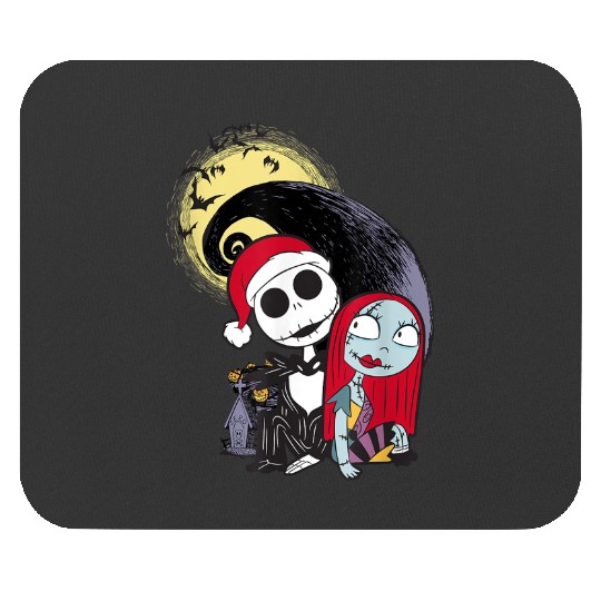 disneys The Nightmare Before Christmas Jack Sally Santa Hat Mouse Pads