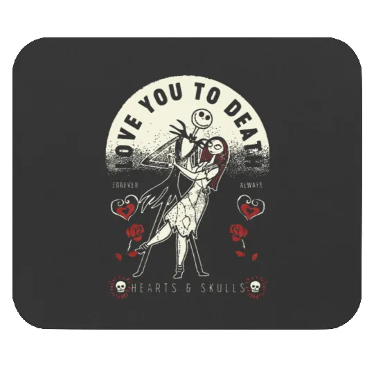 disneys Nightmare Before Christmas Valentine's Day Love You Mouse Pads