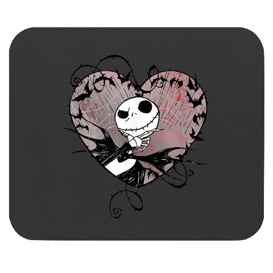 disneys Nightmare Before Christmas Valentines Jack Bat Heart Mouse Pads