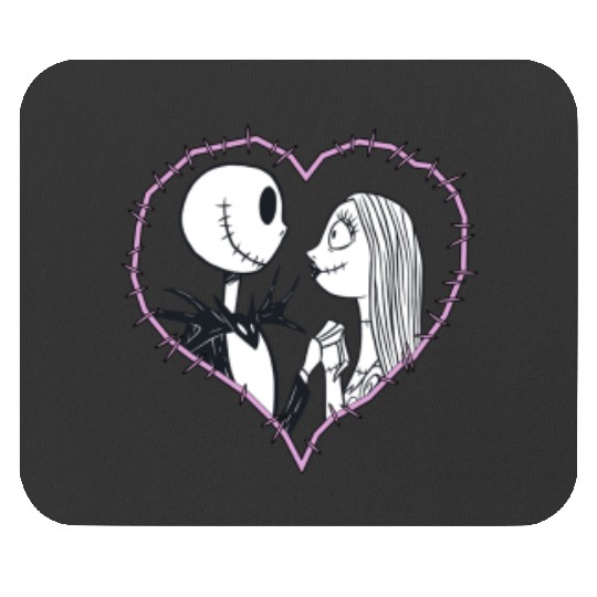 disneys The Nightmare Before Christmas Jack Sally Heart Mouse Pads