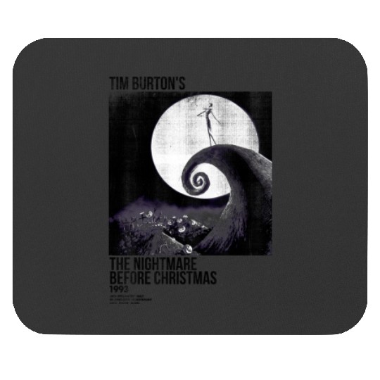 disneys Nightmare Before Christmas Movie Poster Ink Rolled Mouse Pads