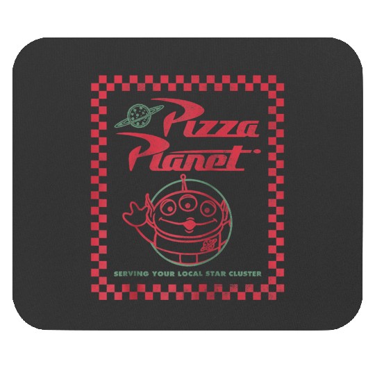 disneys pixars Toy Story Alien Pizza Planet Box Art Raglan Mouse Pads