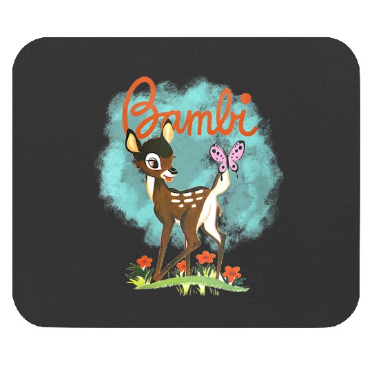 disneys Bambi Cute Bambi Playing Around Watercolor Retro Mouse Pads