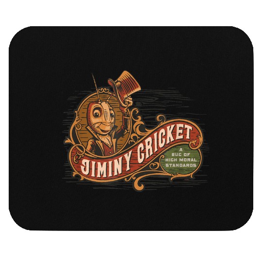 disneys Pinocchio Jiminy Cricket High Moral Standards Mouse Pads