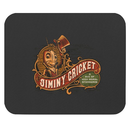 disneys Pinocchio Jiminy Cricket High Moral Standards Mouse Pads