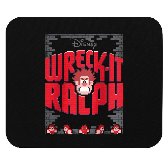 disneys Wreck it Ralph Wrecked Brick Wall Video Game Sprites Raglan Mouse Pads