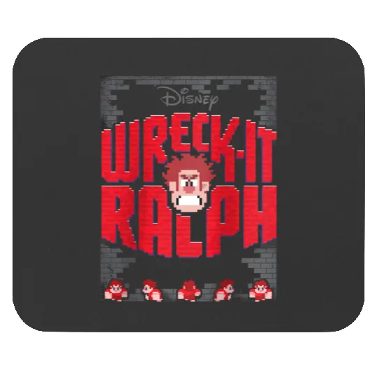 disneys Wreck it Ralph Wrecked Brick Wall Video Game Sprites Raglan Mouse Pads