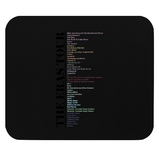 eras tour UPDATED SETLIST Active Mouse Pads