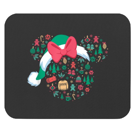 Disney Minnie Mouse Head Icon Christmas Holiday Mouse Pads