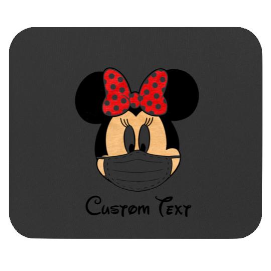 CUSTOM Disney T-Shirt - Mickey Mouse and Minnie Mouse with a Mask - Quarantine - Social Distancing - Wear a mask - 6 feet apart 2020 - 2021 Mouse Pads
