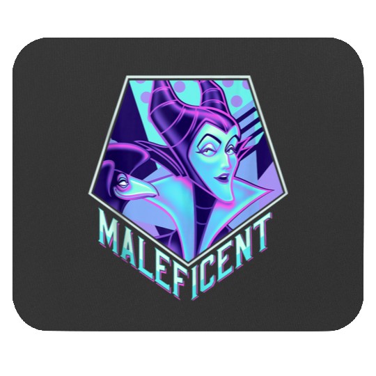 disneys Villains Maleficent Neon Pop Art Portrait Mouse Pads