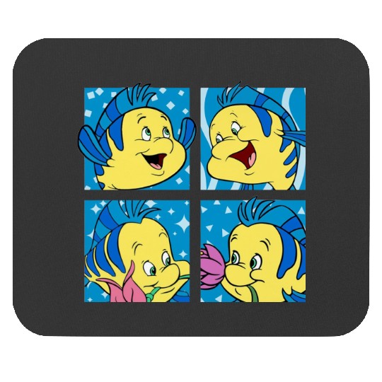 Cute Flounder Portrait Mouse Pads, Disney The Little Mermaid Mouse Pads